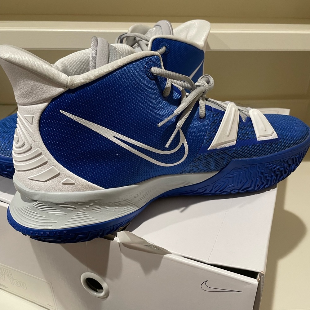 Blue and White Nike